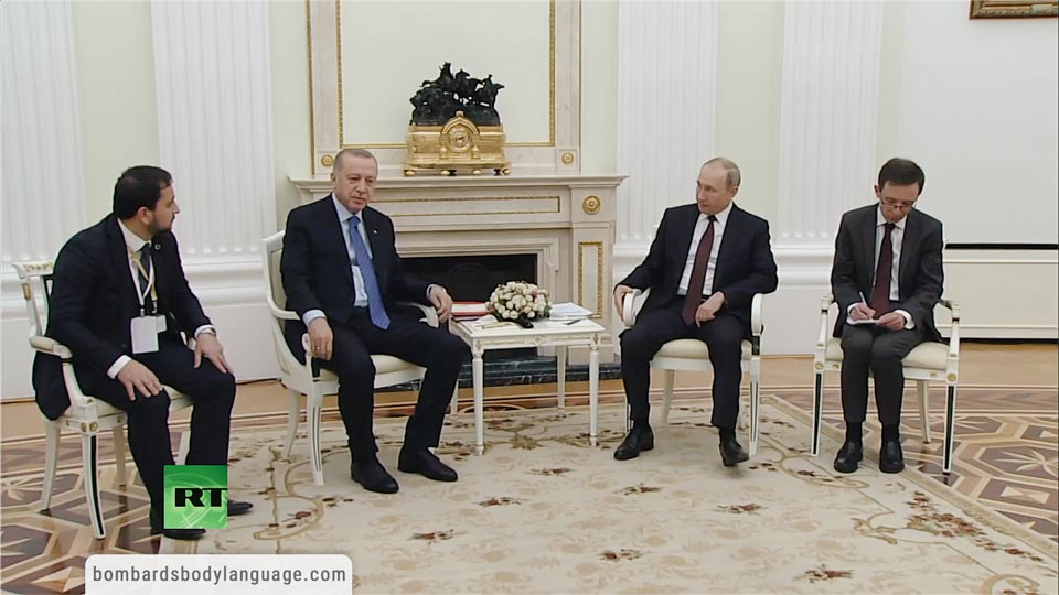 Body Language – Putin and Erdogan Moscow Meeting, High Tensions