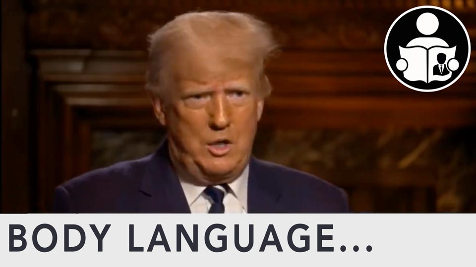 Body Language - Trump taking vax