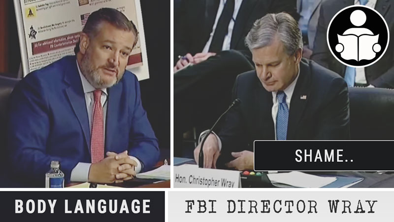 Body Language – Ted Cruz, FBI Director Christopher Wray