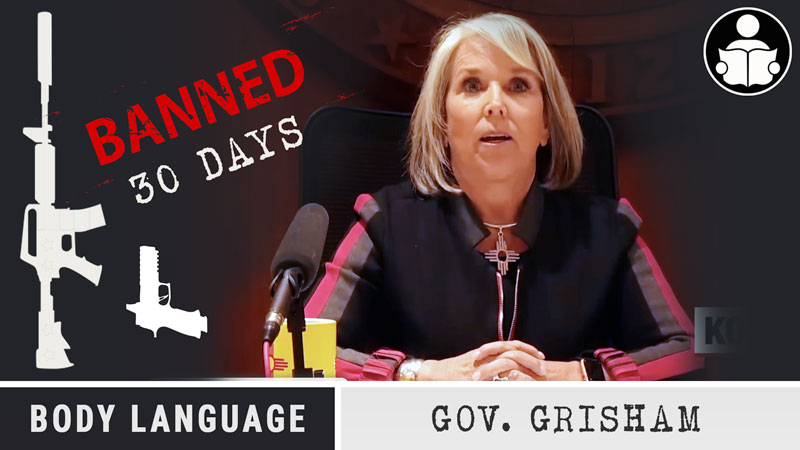 Body language – 30 day gun ban, New Mexico Gov. Grisham